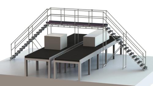Single conveyor belt cross platform